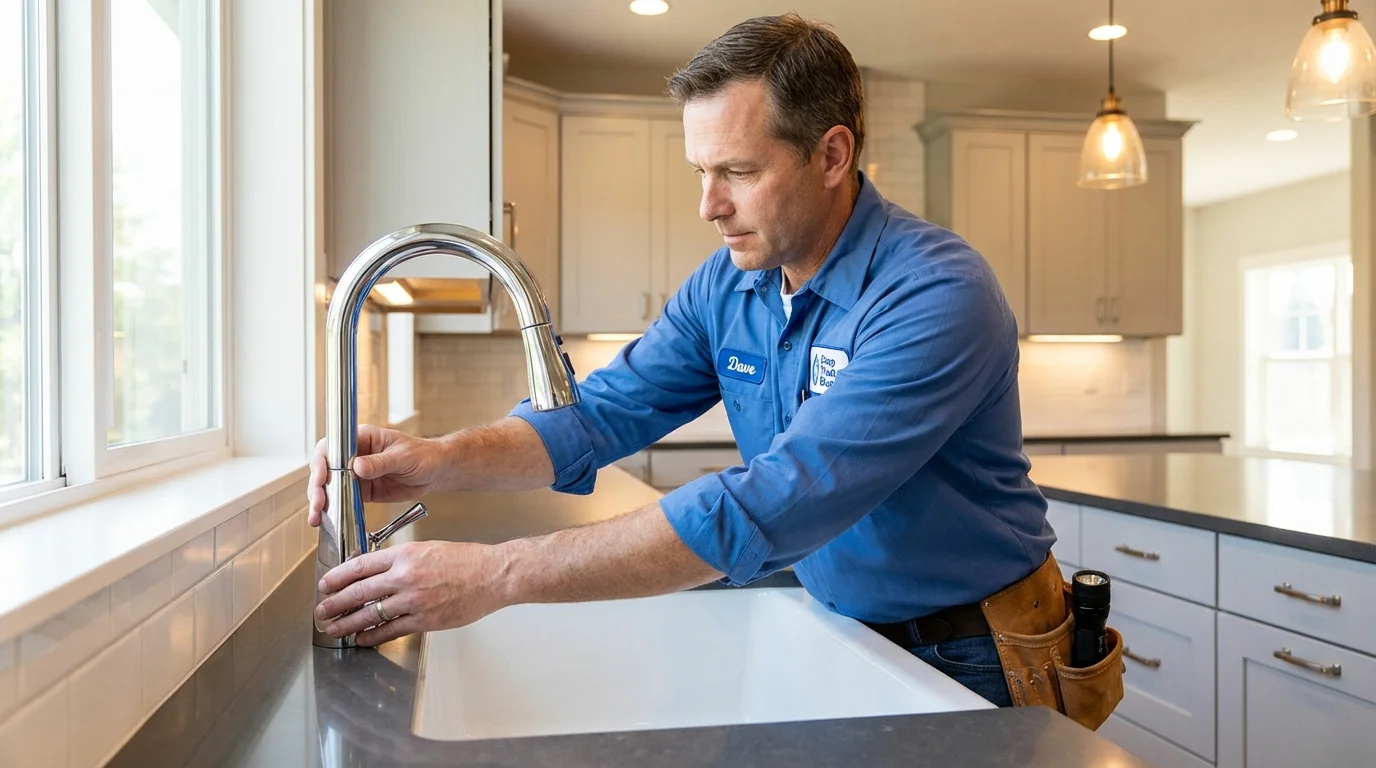 Kitchen faucet installation by Johns Plumbing LLC in Beachwood